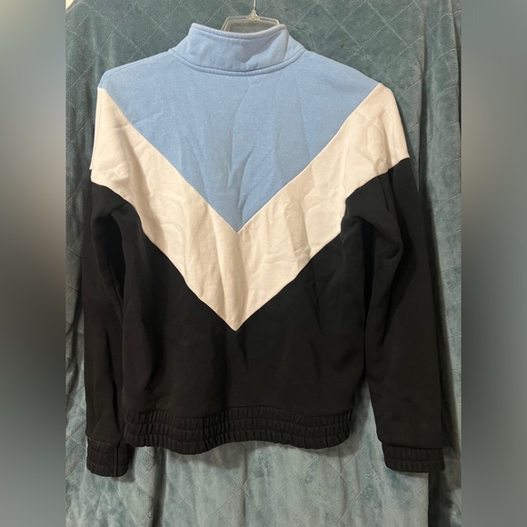 Women's Vintage Fila 3/4 Zip Pull On Color Block Sweater Size Large - Picture 7 of 8